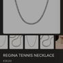 Lynott Regina Tennis Necklace in Silver Colour Image 3