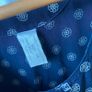 Max Vintage 100% Pure Silk Navy Blue Medallion Dress Size 14 Image 4