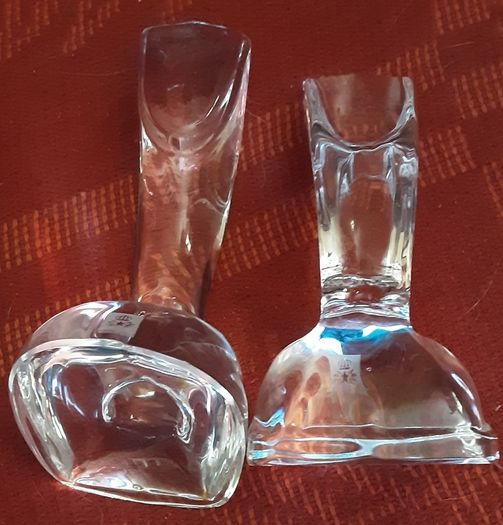 rare vintage glass ericofon book end's