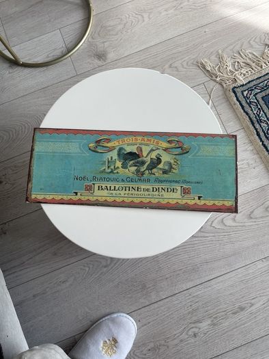 Vintage French Metal Sign (3 Friends )
