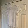 White V Neck Lace T-Shirt Image 8