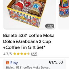coffee set bialetti Dulie and Gabbana