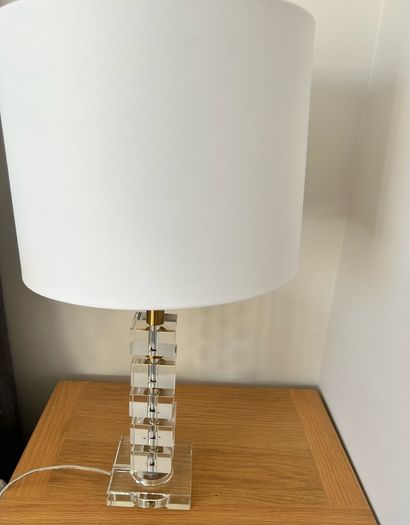 Pair of Glass Table Lamps