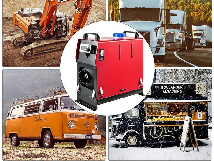 5KW Diesel Air Heater 12V All in One with LCD Switch & Remote Control Muffler Parking Suitable for Truck Boat Car Trailer