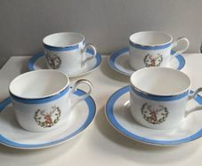 Newbridge Silverware  Designer Careleton Varney cups and saucers set
