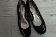 Navy Suede Wide Fit, size 5.5