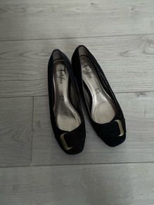 Navy Suede Wide Fit, size 5.5