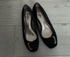 Navy Suede Wide Fit, size 5.5