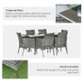 Rattan Garden Furniture Dining Set 6-seater Patio Rectangular Table (FREE SHIPPING) Image 5