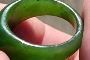 Stunning Polished and Carved Jade Ring