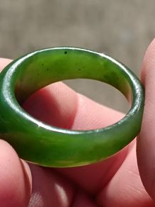 Stunning Polished and Carved Jade Ring