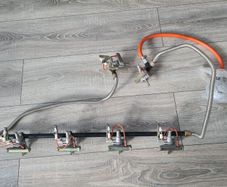 New Gas line with switchers for Gas bbq Grill