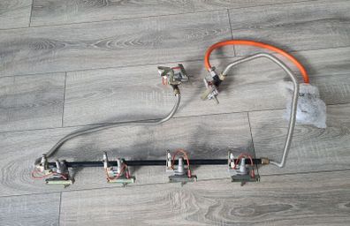 New Gas line with switchers for Gas bbq Grill