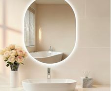 bathroom led mirror