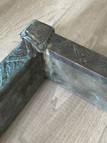 Antique Brass Fire Surround  Brass Fender Antique Weighted Fire Surround