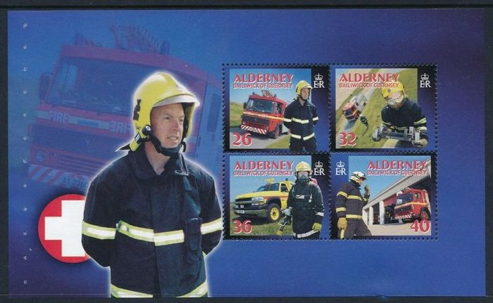 2004 Alderney Community Services Part 4 Fire Services Stamp Booklet Mint Never Hinged (MNH)