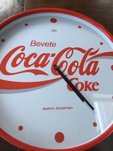 Coca Cola Metal & Glass Wall Clock