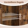 Industrial Sideboard Storage Cabinet Brown Black 110 cm Image 5
