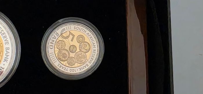 South African Reserve Bank Centenary 1921 to 2021 Proof Silver Coin Set Ltd 3,500
