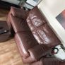 leather brown sofa set Image 2