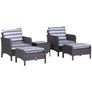 5 Piece Rattan Garden Furniture Set Image 2