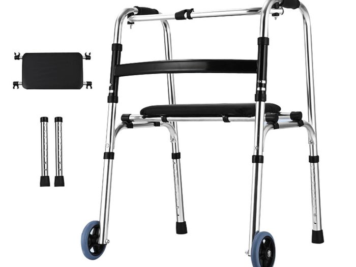Walking Frame with Wheels & Seat,  Like New (1 Month Use)