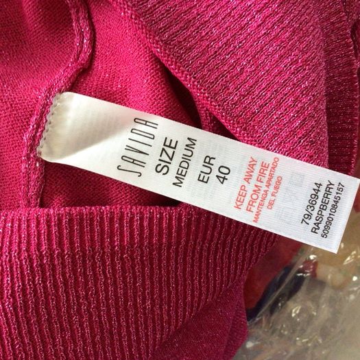 BNWTS Savida pink sparkle Frill Lightweight jumper Medium includes post