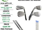 Callaway Opus SP Black Shadow Wedges Sw 54.10S &amp; Lw 58.08C / UST HDC Recoil Dart 65 Wedge