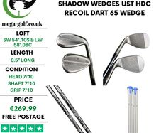 Callaway Opus SP Black Shadow Wedges Sw 54.10S & Lw 58.08C / UST HDC Recoil Dart 65 Wedge