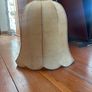 Vintage Bell Shaped Fabric Lampshade in Cream Image 2