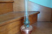 Antique French copper/brass oil lamp works