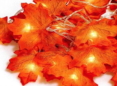 Autumn Decorations, Ainkedin Fairy Lights, 20 Maple Leaf Light, Garden Lights Outdoor Lights, Autumn Wreath, Christmas Decorations Halloween Decorations Leaves Decoration Thanksgiving Decorations