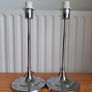 Pair of Lamps, Matching Set of 2 Chrome Lamps (Add your own Shades) Image 2
