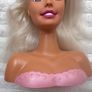 Barbie 1999 Blonde Hair Blue Eyes Doll Styling Head Mattel approx. 20 cm. Used Please see photos Image 8