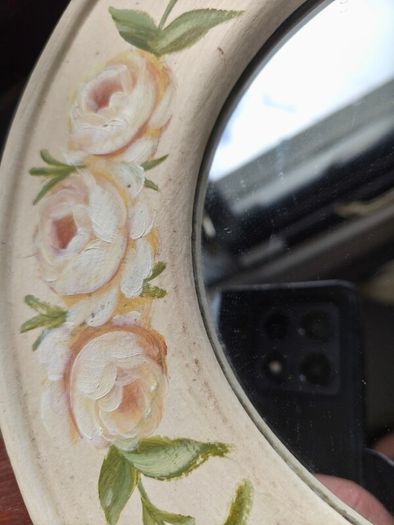 handpainted oval  mirror