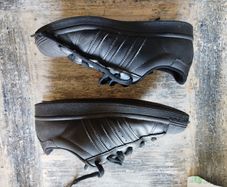 ADIDAS black superstar trainers (size UK5)