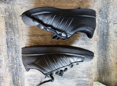 ADIDAS black superstar trainers (size UK5)
