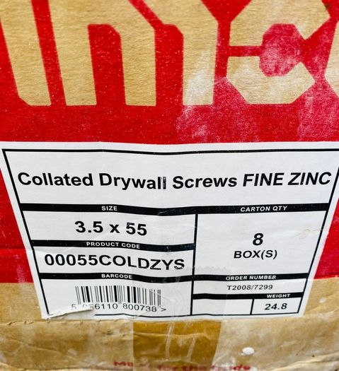 60,000 Collated Plasterboard Gun Screws Job Lot Clearance Plasterers Supplies