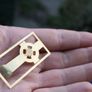 Celtic gold Cross (thin 50mm x 25mm) Image 8