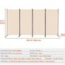 Room Divider, 4 Panels Room Divider, Folding Privacy Screen and Portable Partition Divider for Room Separation, Freestanding Room Partitions for Office, Bedroom, Study, Beige Image 5
