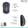 M185 Wireless Mouse, 2.4GHz with USB Mini Receiver, 12-Month Battery Life, 1000 DPI Optical Tracking, Ambidextrous, Compatible with PC, Mac, Laptop Image 6