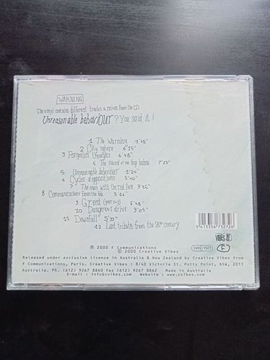 Laurent Garnier - Unreasonable Behaviour CD
