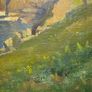 Original Oil on Canvas Painting Coastal Cliffs & Cove Seascape Unsigned Framed Image 7