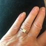 18ct white gold Diamond quad solitaire 4 claw size M original cost 1,795 Image 3