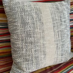 Considered by Helen James white/blue cotton cushion