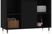 Bathroom Cabinet Black 80x33x60 cm Engineered Wood