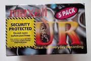 Tape cassete Maxell, 5 pack, unopened. Made in Malasia.