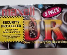Tape cassete Maxell, 5 pack, unopened. Made in Malasia.