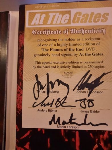 At The Gates: The Flames Of The End - 3 DVD (Autographed Twice)