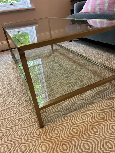 Neptune Brushed Brass coffee table